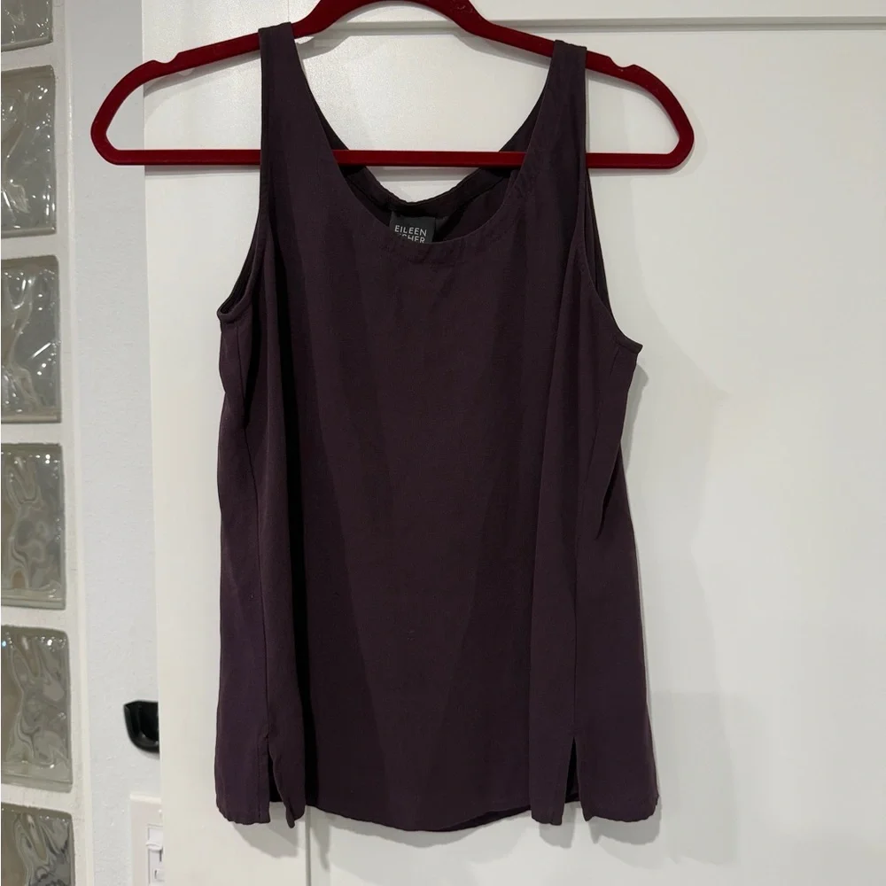 Eileen Fisher Rich Plum Tank Top - Picture 1 of 6